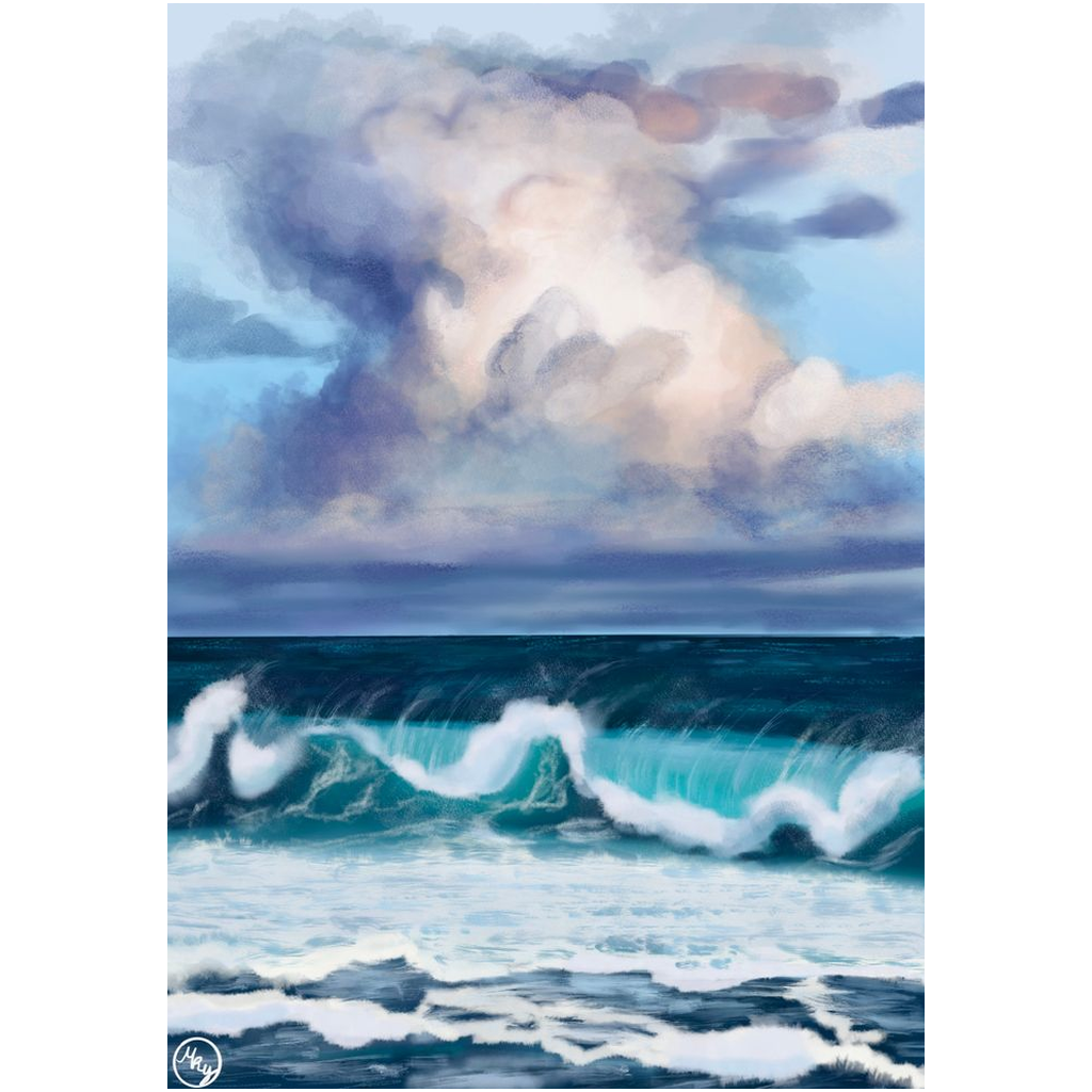 Beach study, digital illustration Professional Art Prints