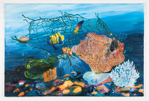 Caught coral reef original painting