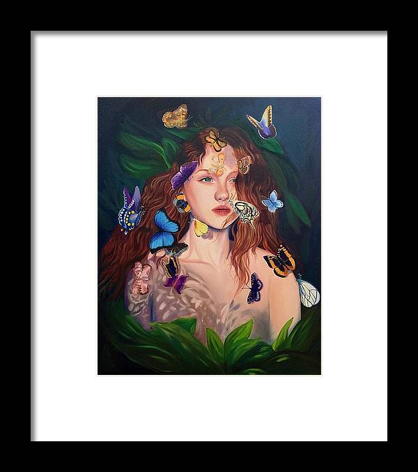 Le Papillion de sang d'or - Framed Print