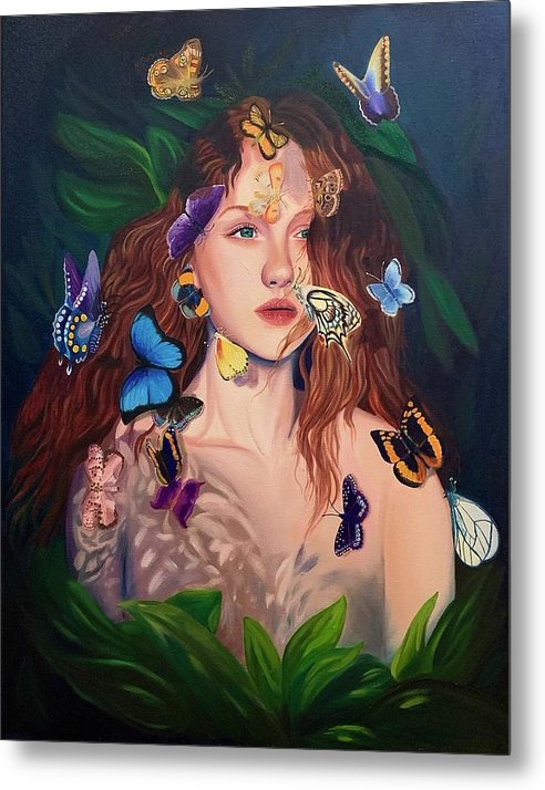 Le Papillion de sang d'or - Metal Print