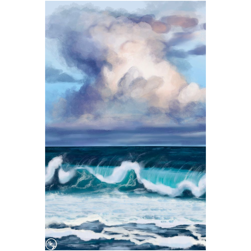 Beach study, digital illustration Professional Art Prints