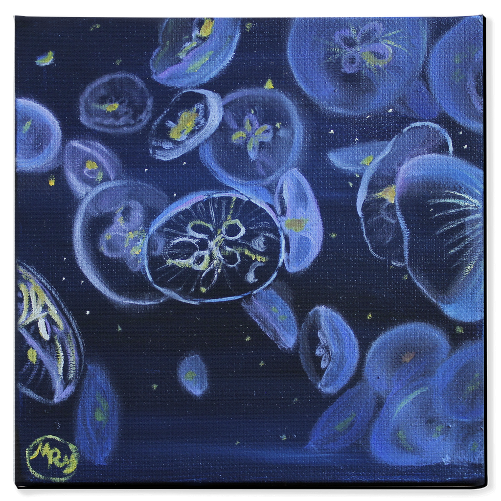 Moon Jellies Canvas Wraps