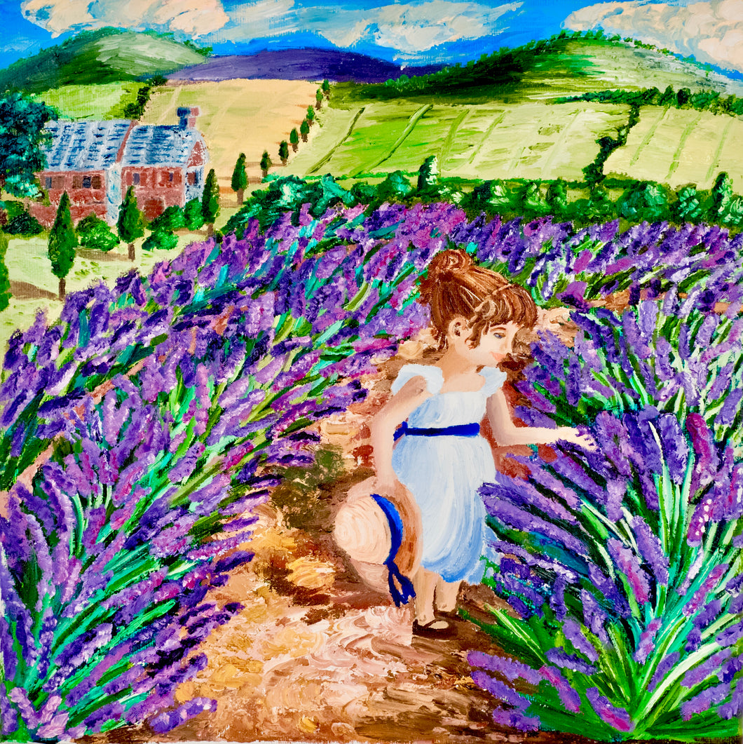 Lavender girl original painting
