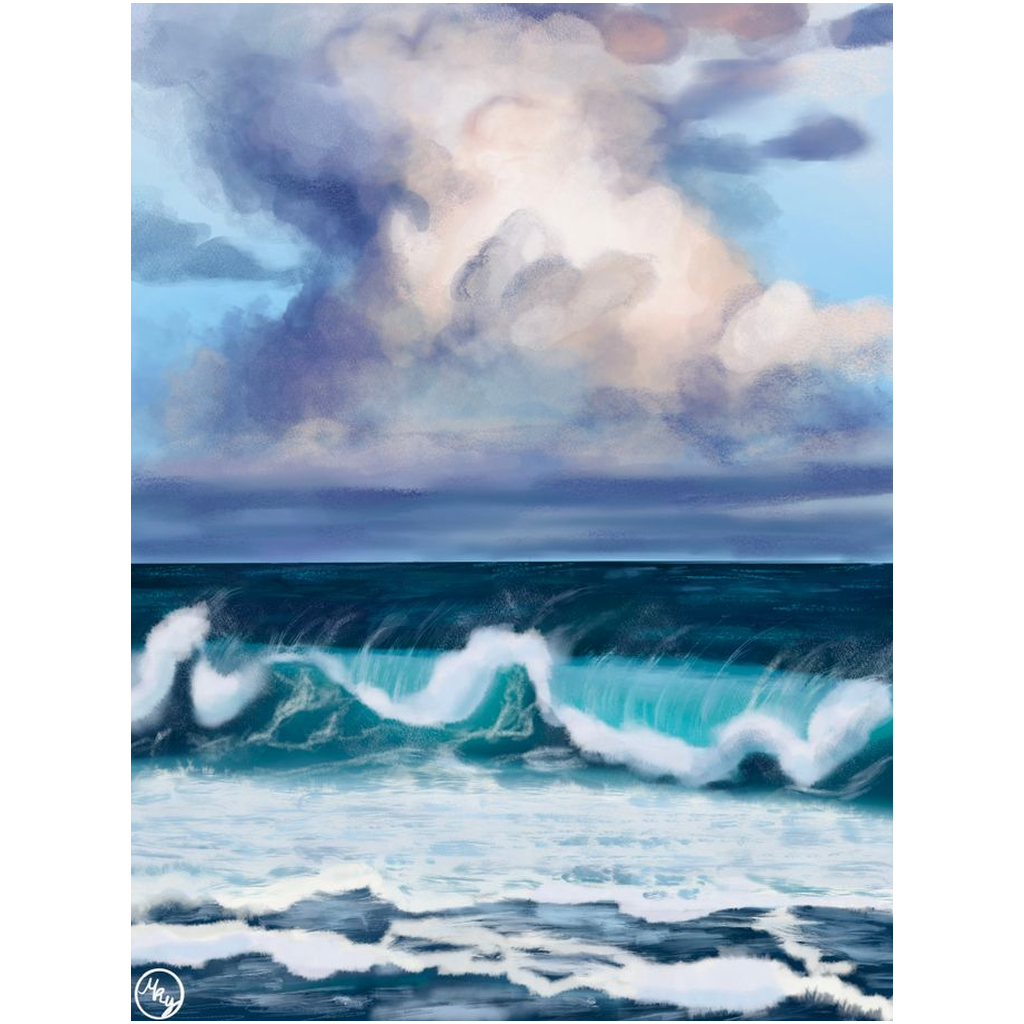 Beach study, digital illustration Professional Art Prints
