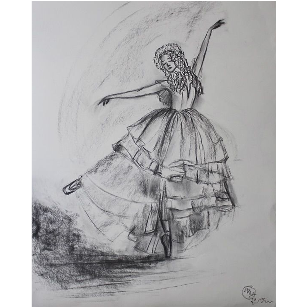 Ballerina Sketch Professional Prints
