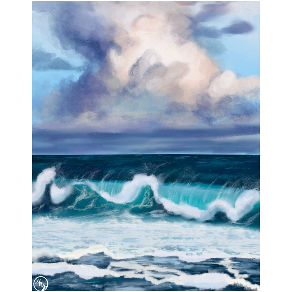 Beach study, digital illustration Professional Art Prints