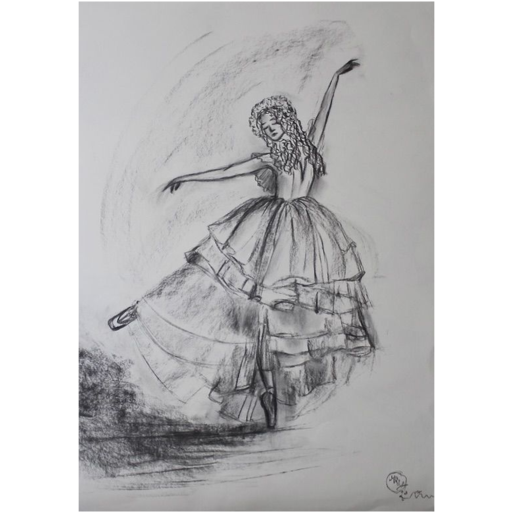 Ballerina Sketch Professional Prints