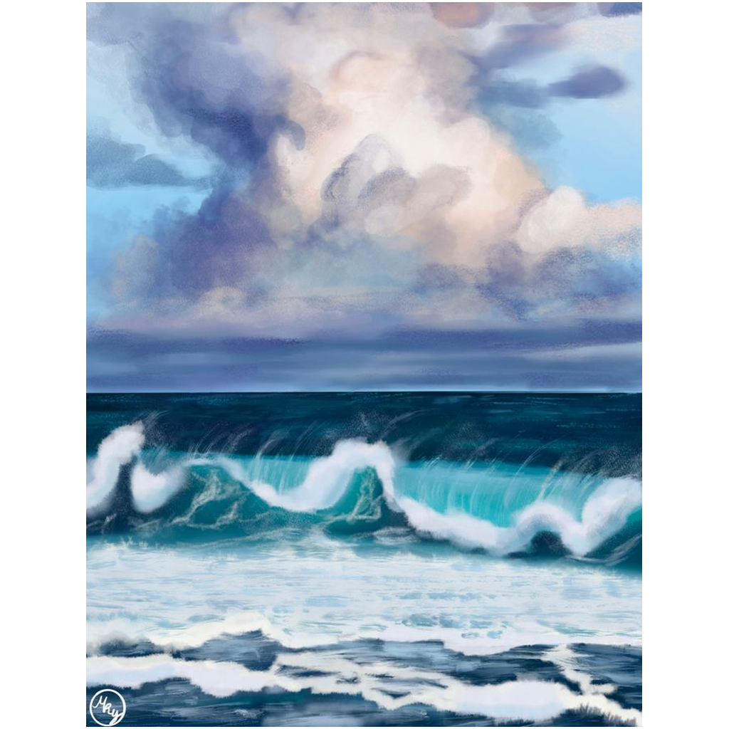 Beach study, digital illustration Professional Art Prints