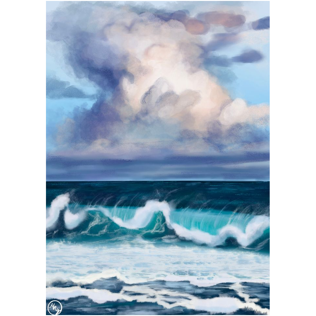 Beach study, digital illustration Professional Art Prints
