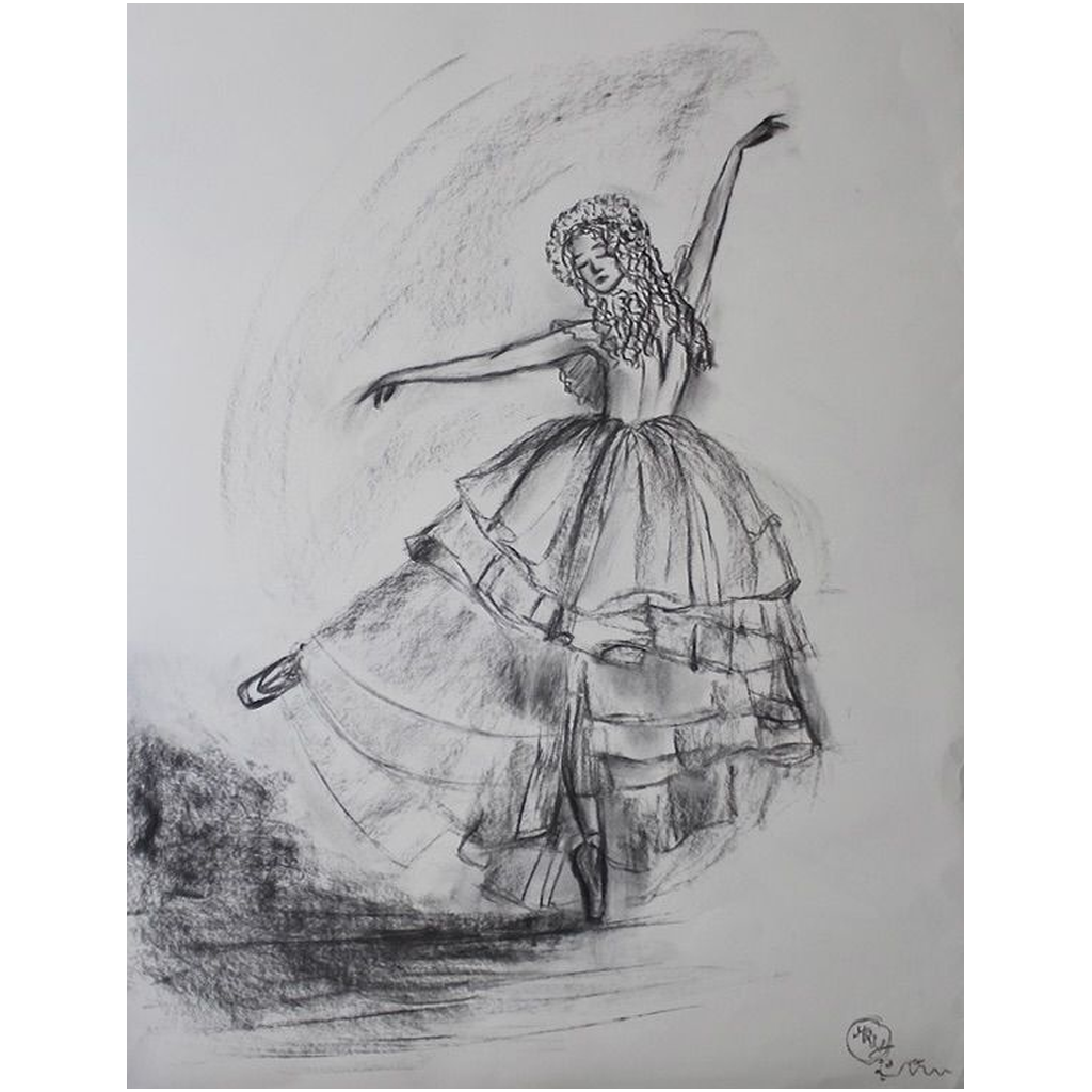 Ballerina Sketch Professional Prints