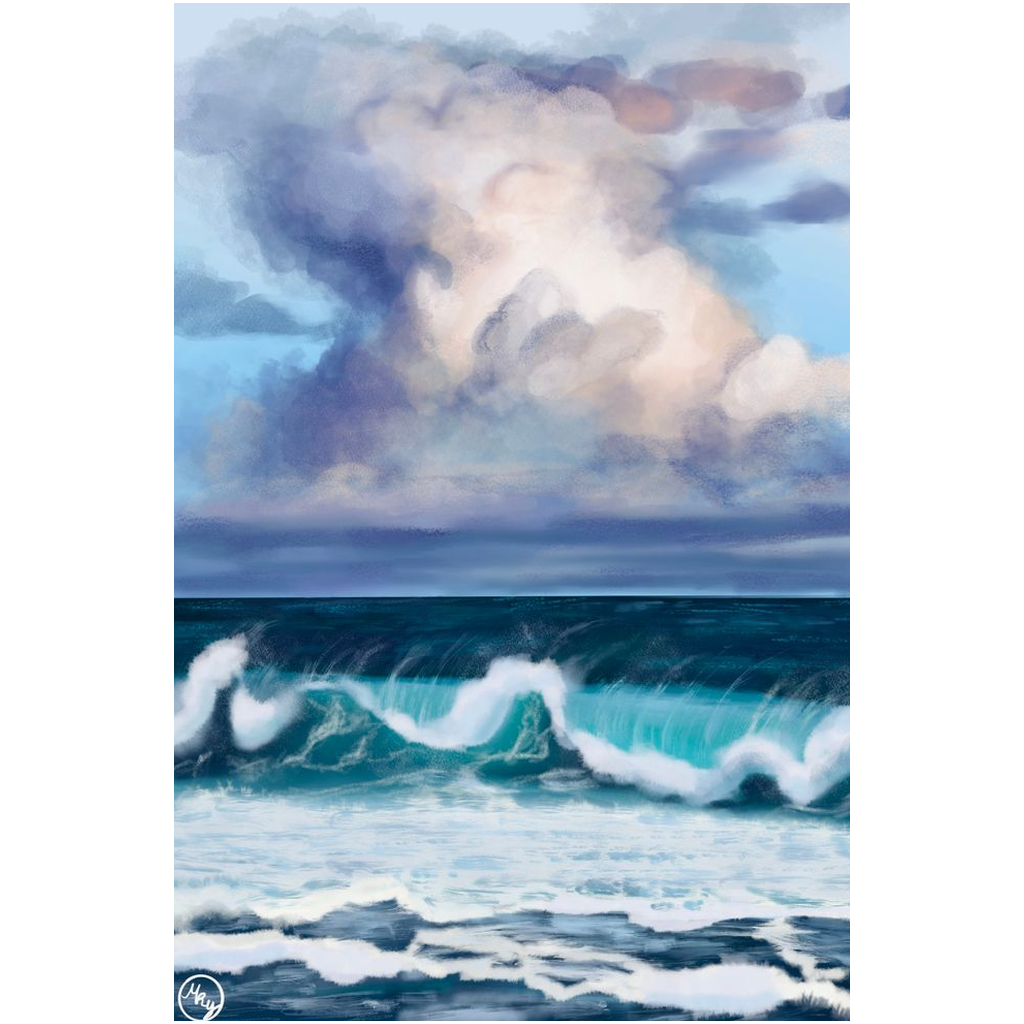 Beach study, digital illustration Professional Art Prints