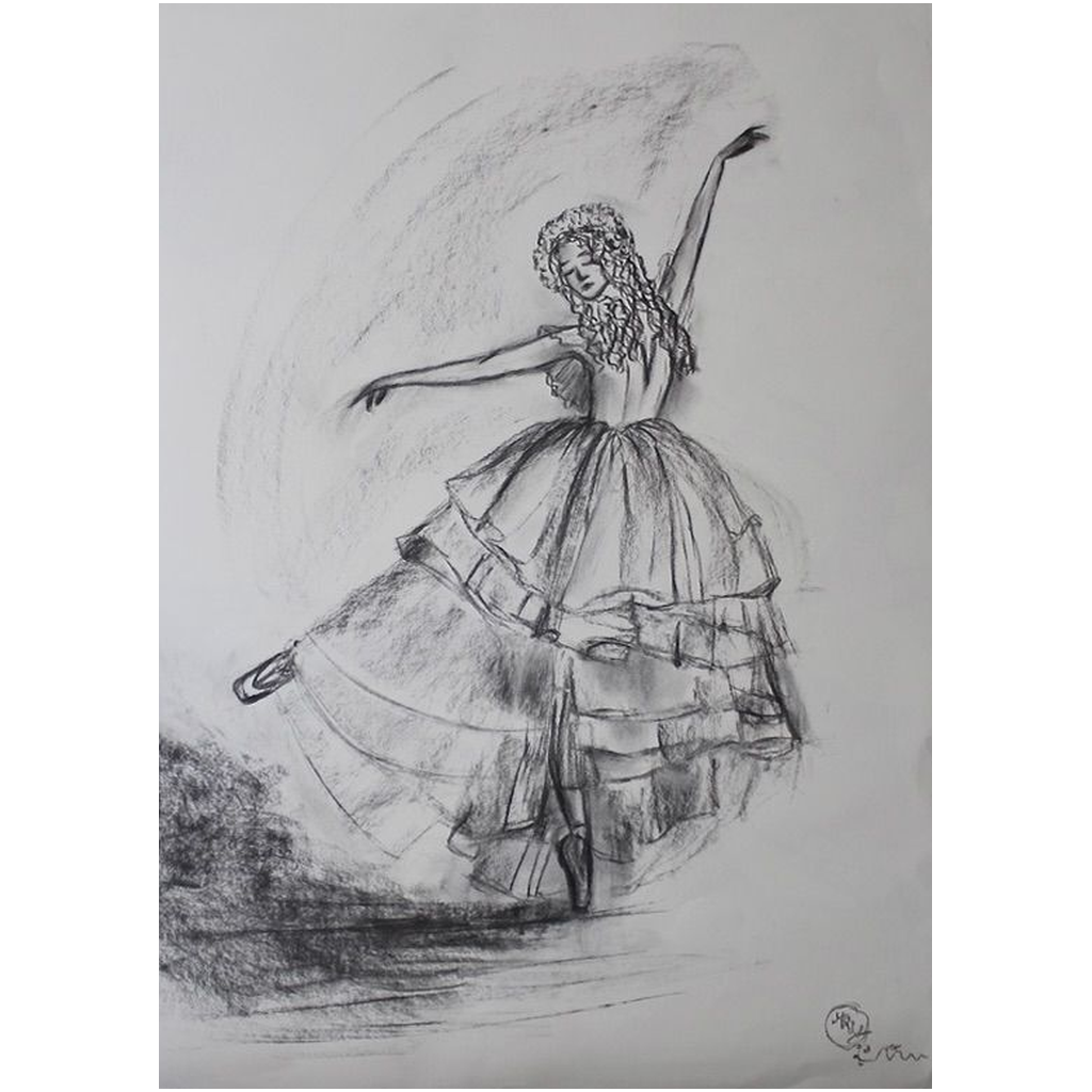 Ballerina Sketch Professional Prints