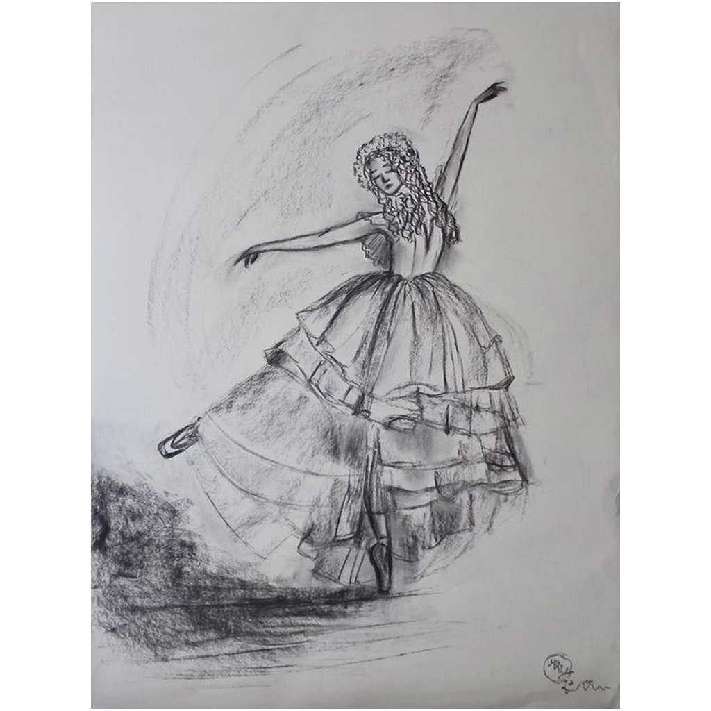Ballerina Sketch Professional Prints