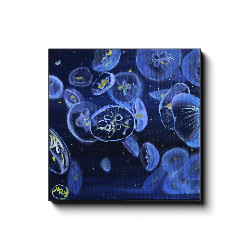 Moon Jellies Canvas Wraps