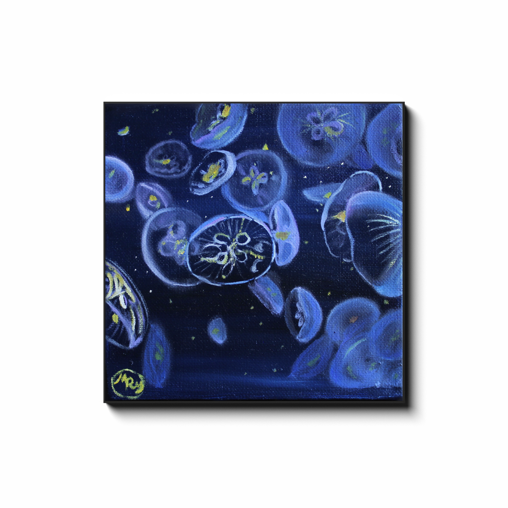 Moon Jellies Canvas Wraps