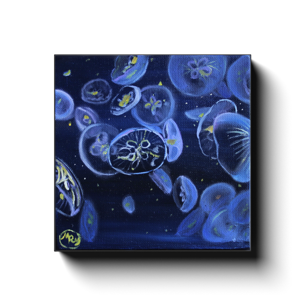 Moon Jellies Canvas Wraps