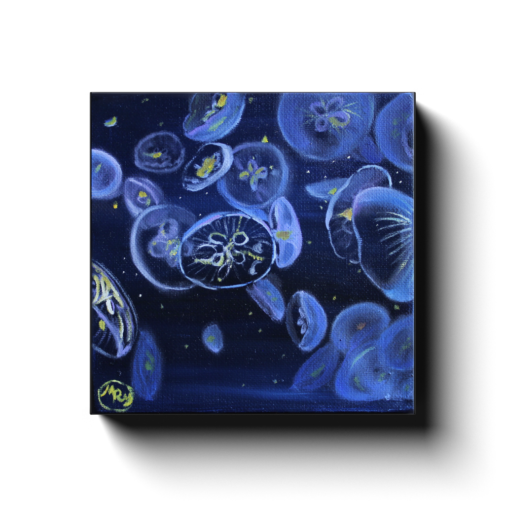 Moon Jellies Canvas Wraps