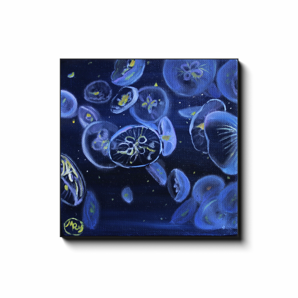 Moon Jellies Canvas Wraps