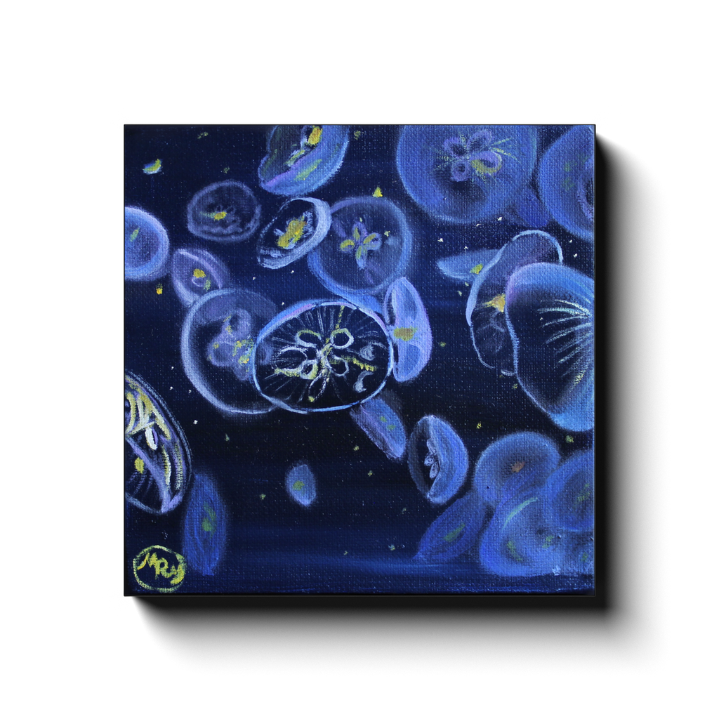 Moon Jellies Canvas Wraps