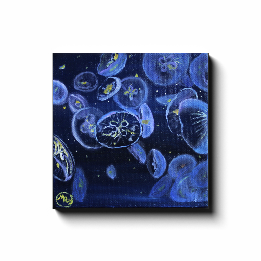 Moon Jellies Canvas Wraps