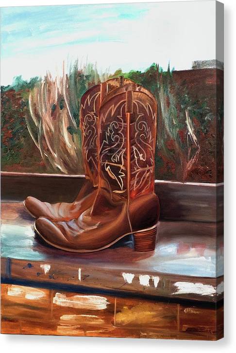Posing boots - Canvas Print
