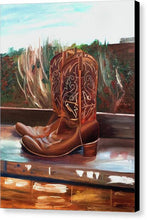 Load image into Gallery viewer, Posing boots - Canvas Print
