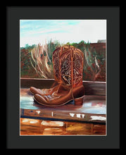 Load image into Gallery viewer, Posing boots - Framed Print
