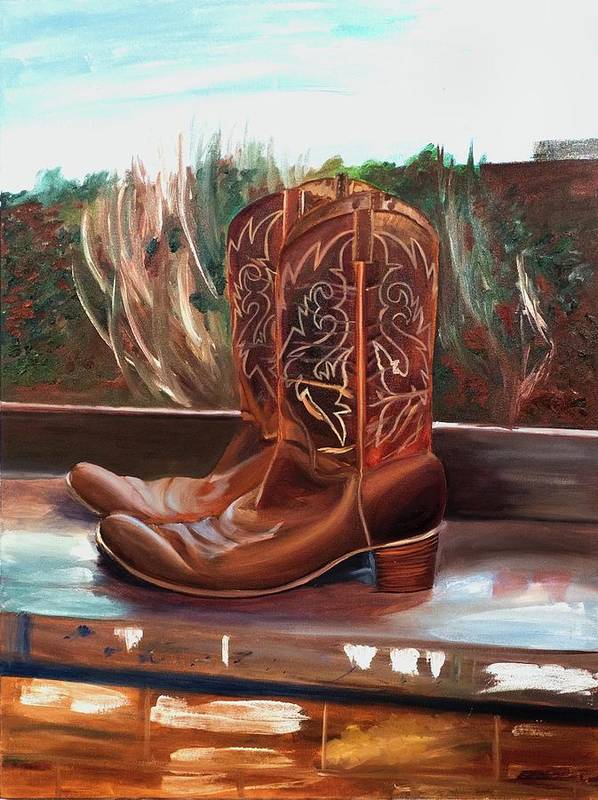 Posing boots - Art Print