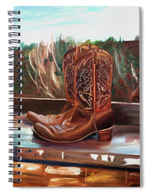 Load image into Gallery viewer, Posing boots - Spiral Notebook
