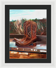 Load image into Gallery viewer, Posing boots - Framed Print
