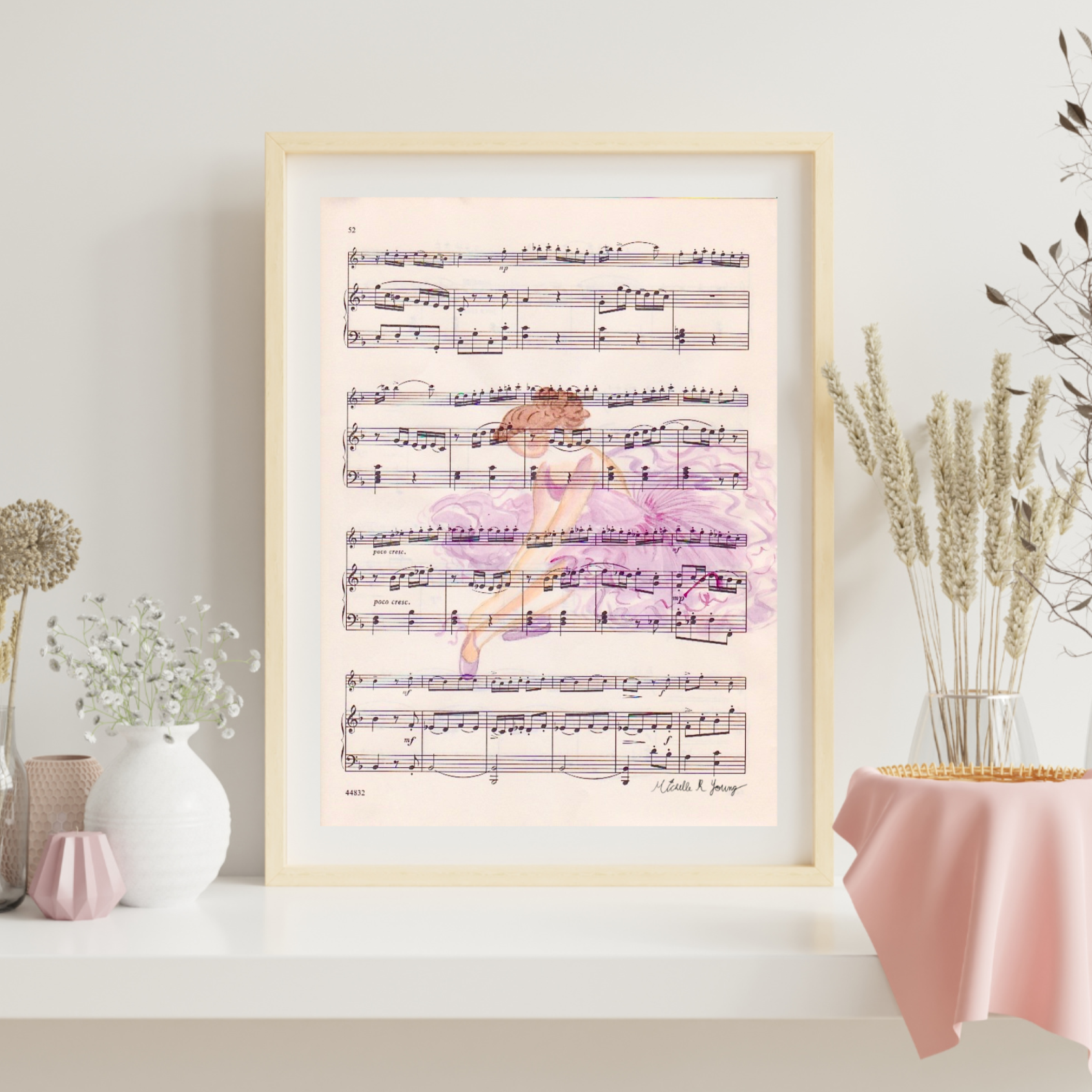 Ballerina tying her Pointe shoes Sheet Music