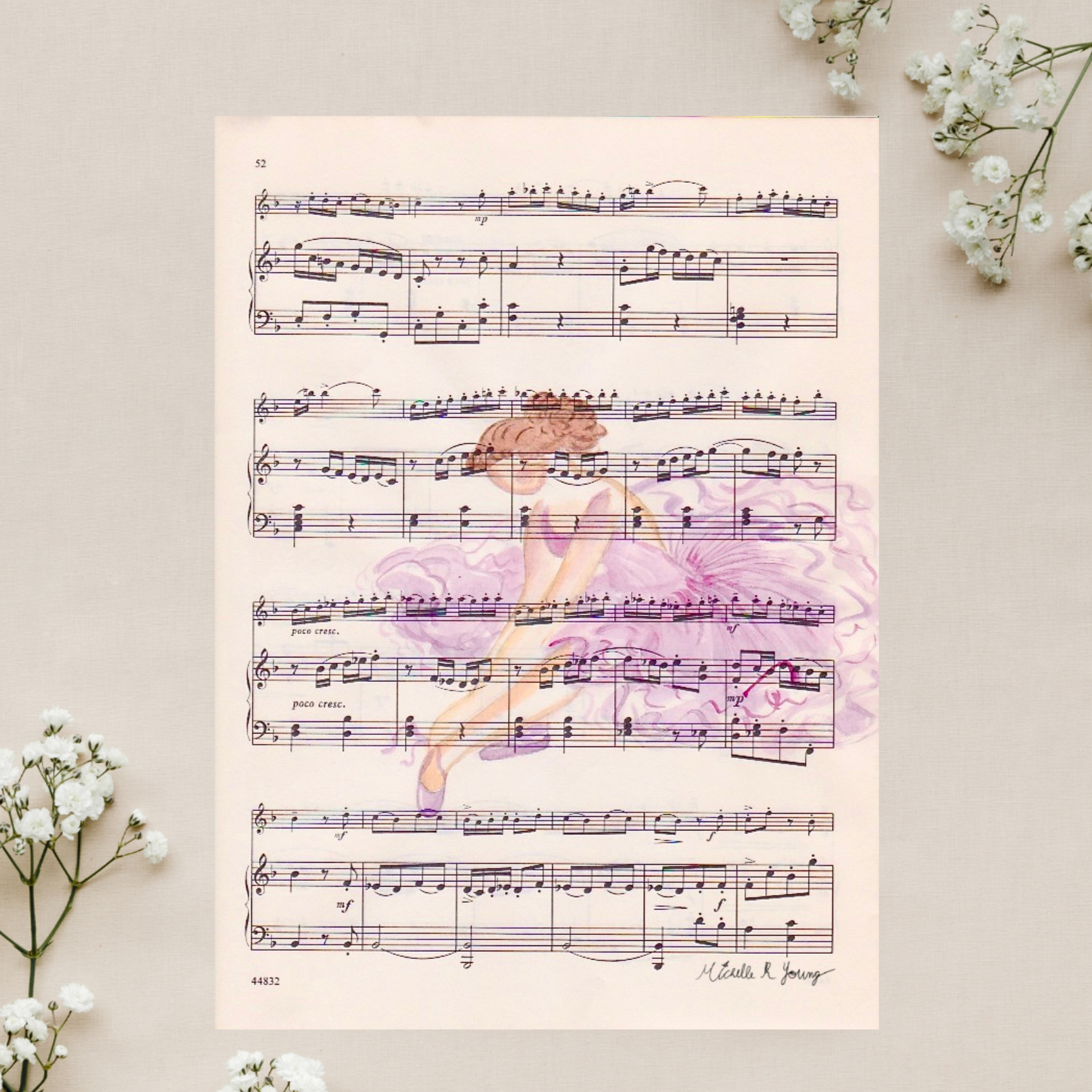 Ballerina tying her Pointe shoes Sheet Music