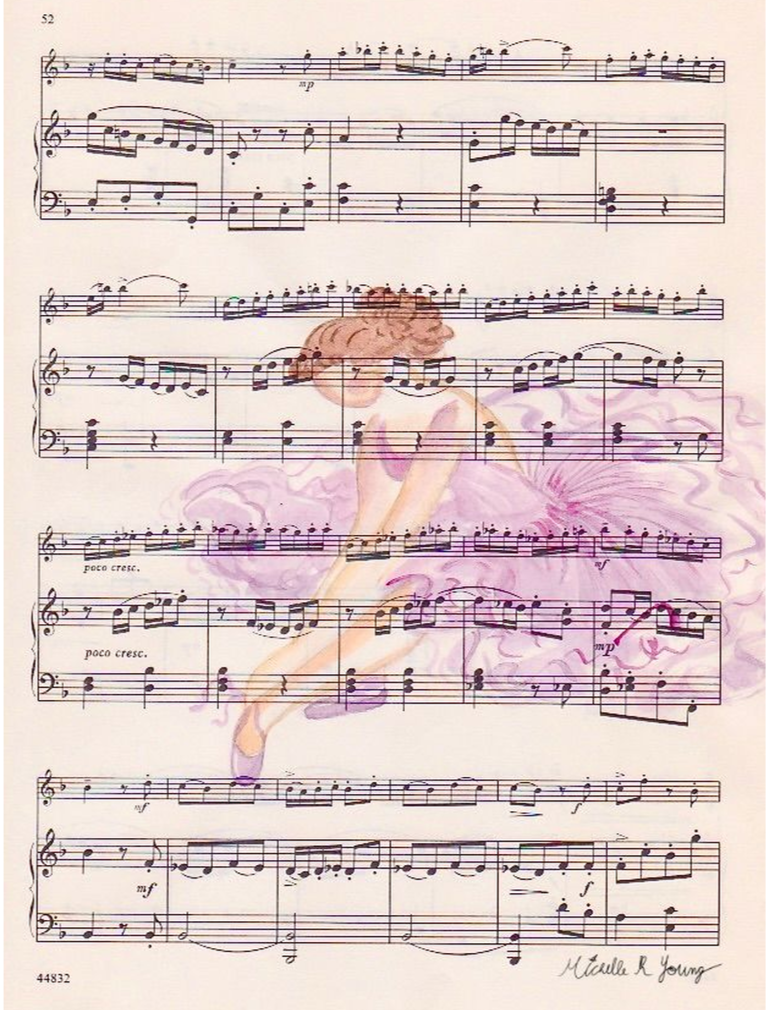 Ballerina tying her Pointe shoes Sheet Music