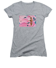 Load image into Gallery viewer, Breast Cancer Warrior - Women&#39;s V-Neck
