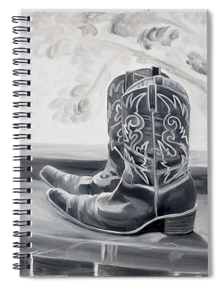 BW boots - Spiral Notebook