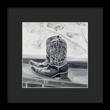 Load image into Gallery viewer, BW boots - Framed Print
