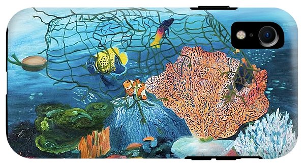 Caught in coral - Phone Case