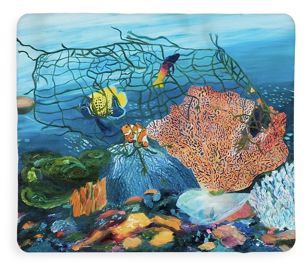 Caught in coral - Blanket