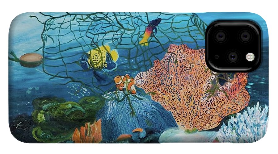 Caught in coral - Phone Case