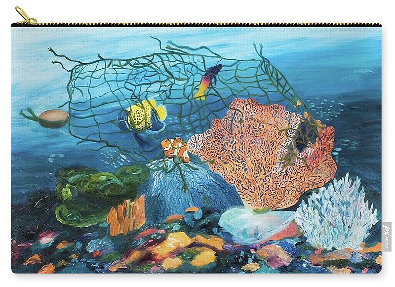 Caught in coral - Carry-All Pouch