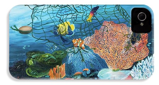 Caught in coral - Phone Case