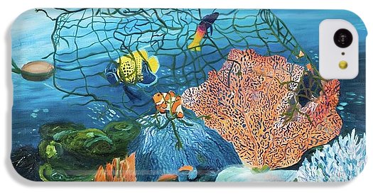 Caught in coral - Phone Case