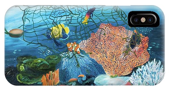 Caught in coral - Phone Case