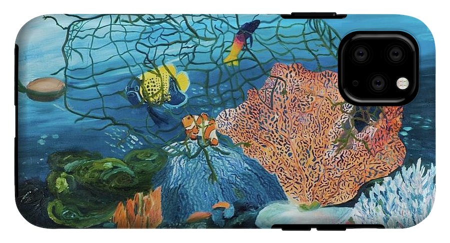 Caught in coral - Phone Case