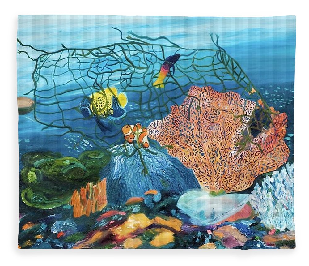 Caught in coral - Blanket