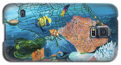 Caught in coral - Phone Case