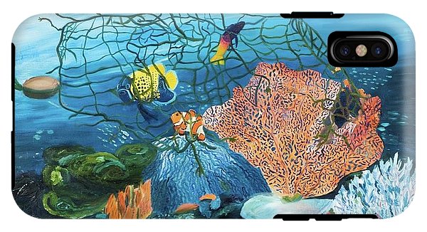 Caught in coral - Phone Case