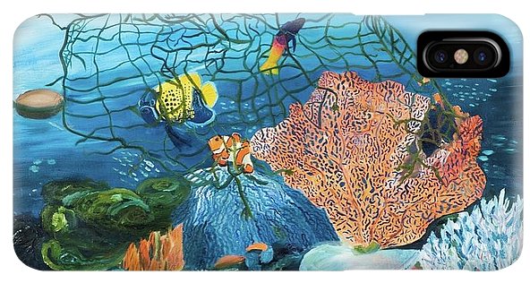 Caught in coral - Phone Case