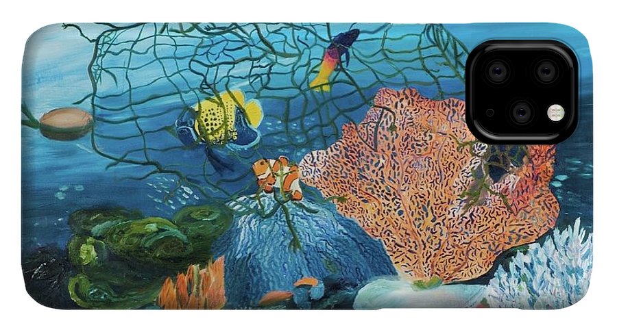 Caught in coral - Phone Case