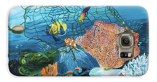 Caught in coral - Phone Case